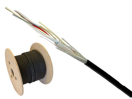 Kabel światłowodowy 24x9/125 ZW-NOTKtsd - uniwersalny wielotubowy (2x12), śr.8.0mm, 1000N, TF
