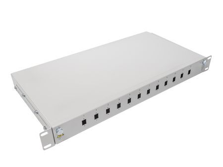 Przełącznica panelowa wysuwany 12xSC simplex (LC duplex, E2000), 19'' 1U, DATAline2